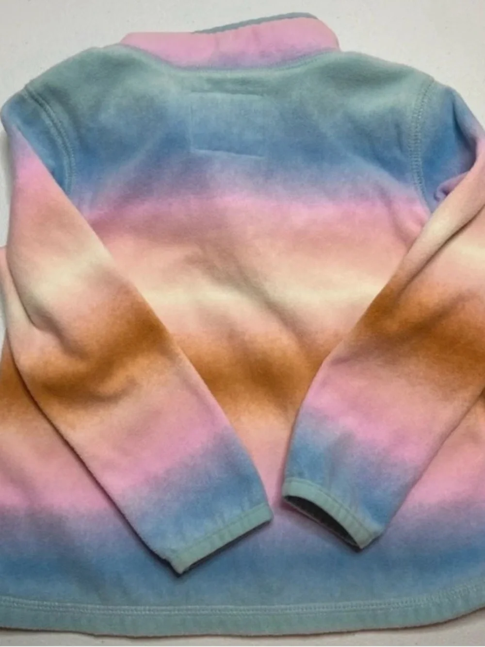 OshKosh B'gosh Pastel Ombre Quarter-Zip Pullover - Blue Pink Tan